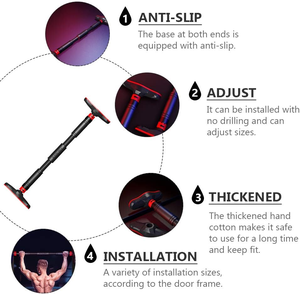 <span class=keywords><strong>Porta</strong></span> montata a muro barra Pull Up mento up stazione di immersione Fitness barra orizzontale maniglie impugnature palestra casa - Product Image 2