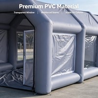 Tente publicitaire gonflable en PVC commercial avec fenêtres transparentes pour les expositions, la promotion de la marque et la présentation d'événements