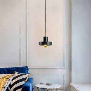 Lámpara colgante minimalista moderna de un solo cabezal, de latón y mármol, redonda, para techo, para el hogar, dormitorio, comedor. - Product Image 3