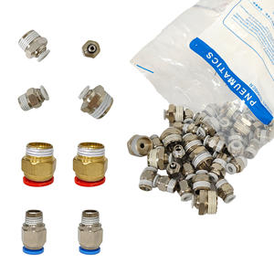 PC Male Straight Push-in Fitting Pneumatic One Touch <b>Quick</b> Air Hose <b>Connector</b> - Product Image 3