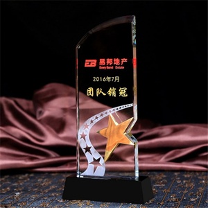 Made in China Wholesale Black Gaming Sport Fashion Glass <b>Plastic</b> Acrylic Base Crystal Trophy - Product Image 5