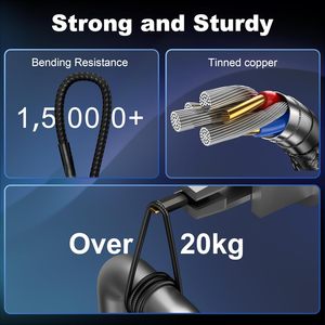<span class=keywords><strong>C</strong></span>âble de charge rapide haute vitesse 5A Type <span class=keywords><strong>C</strong></span>, <span class=keywords><strong>c</strong></span>âble USB-<span class=keywords><strong>C</strong></span>, USB 3.2 20 Gbps 240 W, charge rapide 4K144Hz/60Hz 8K30Hz pour ordinateur portable - Product Image 5