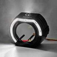 Nouveaux anneaux halo LED blancs de 2,5 et 3 pouces, lentilles de projecteur, caches de lampe, feux de jour DRL 12V, ajustement universel pour voiture
