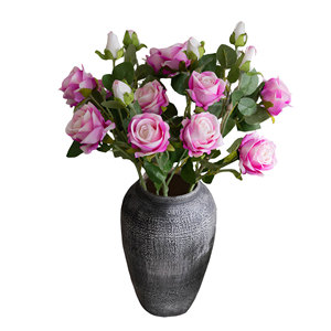ช่อดอกกุหลาบประดิษฐ์ CallaFloral สีชมพูเข้ม โพลีเอสเตอร์ ก้านเดี่ยว ตกแต่งบ้าน - Product Image 5