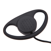 Écouteurs filaires à crochet d'oreille, casque stéréo filaire, écouteur unique en forme de D pour touristes avec interface 3,5 mm pour système de guide touristique