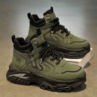 Chaussures montantes pour hommes, nouveau style, rétro britannique, style workwear, à semelle épaisse, pour la marche pieds nus, tendance automne, polyvalentes, OEM ODM