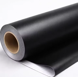 Ready Stock Anti Fingerprint <b>Black</b> PET Decorative <b>Sheet</b> for Furniture Lamination Anti Bacterial GAG Structure Single Side - Product Image 1