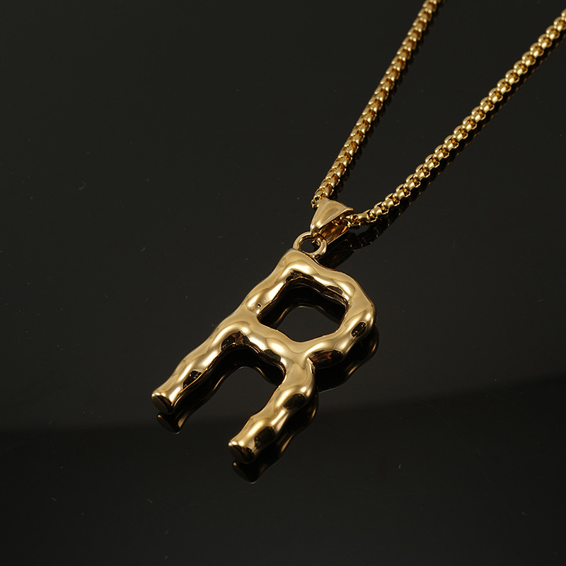 Gold single pendant-R