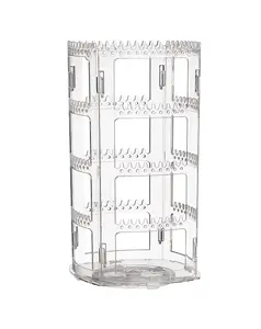 360 Rotating Earring Holder and Jewelry Organizer, 4 Tiers Jewelry Rack Display Classic Stand