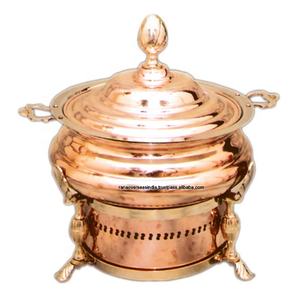 Ensemble de chauffe-plats en métal et cuivre Equipement commercial Plat de service pour buffet d'hôtel, restauration et événements - Product Image 1