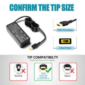 อะแดปเตอร์แปลงไฟฟ้ากระแสสลับ65วัตต์สำหรับขั้วต่ออะแดปเตอร์แปลงเครื่องชาร์จ USB Type C 3.25A <span class=keywords><strong>Lenovo</strong></span> <span class=keywords><strong>20V</strong></span> - Product Image 6