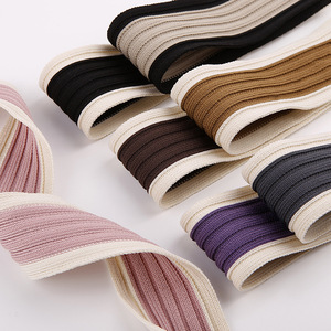 Intercolor dệt kim micro-đàn hồi Webbing dệt Polyester vành đai túi vai dây đeo phụ kiện quần áo - Product Image 1