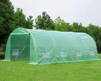 Grande serre portable de 26 'x 10' x 7 'pour plantes de jardinage avec cadre en métal facile à assembler pour l'hiver