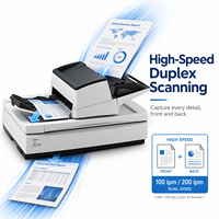 Scanner de production de documents Ricoh Fi-7700 A3 haute vitesse 100 ppm USB recto-verso avec chargeur automatique de documents 300 feuilles et numérisation d'archives à plat – Vente en gros