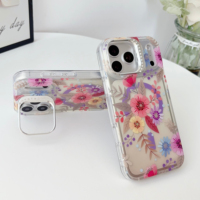 Nouvelle coque de téléphone magnétique anti-chute avec cadre d'appareil photo en strass floral de haute qualité pour iPhone 18 Pro Max iPhone 17 Pro Max