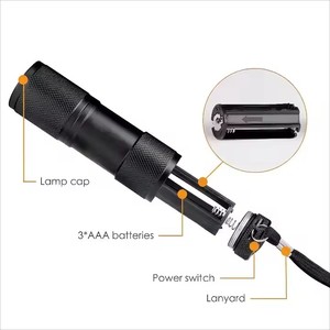 Portable Black Light <strong>UV</strong> <strong>Flashlight</strong> with 9 LED 395nm Ultraviolet Detector Small Emergency Use Pet Urine Stain Detector - Product Image 4