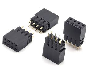 Connecteur d'en-tête femelle à pas de 2.54mm pile à double rangée 2H2.0 plastique droit H12.5mm 2*4P - Product Image 5