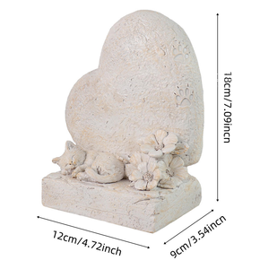 Chat <span class=keywords><strong>en</strong></span> forme de <span class=keywords><strong>coeur</strong></span> souvenir résine peint à la main <span class=keywords><strong>pont</strong></span> <span class=keywords><strong>arc</strong></span>-<span class=keywords><strong>en</strong></span>-<span class=keywords><strong>ciel</strong></span> disant Accent Floral animal de compagnie mémorial artisanat jardin décoratif extérieur - Product Image 6