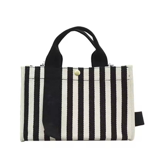 Gahumi Custom New Design Luxury Canvas Tote <b>Bag</b> Eco-friendly <b>Foldable</b> Cotton Shoulder Strap with Stylish Cartoon Pattern - Product Image 3