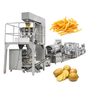 Factory frozen french fries production plant a series of machine for potato production line french fries line