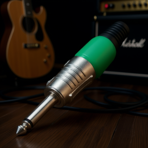 Conector Mono Jack de 6.3mm Verde para Cables de Instrumentos - Product Image 3
