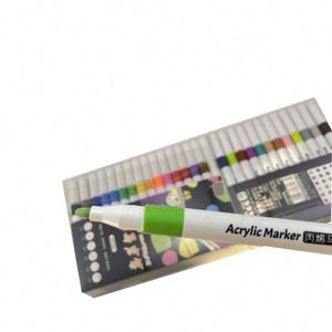 Bv-Amh01 Factory New Product 24 36 48 Bright Color Art Marker Pen Set With Pp <b>Box</b> Packaging Custom Pattern Logo - Product Image 1