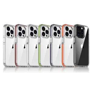 Nouvel arrivage TPU PC TPE pour iPhone 15 étui Transparent pour Apple 15 Pro clair pour iPhone 15ProMax étuis de téléphone antichoc