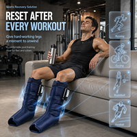 Bottes de récupération sportives avec compresseur d'air, masseur de jambes portable pour les coureurs, les athlètes de gym, masseur de jambes et de cuisses sans fil