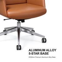 Chaise de bureau de direction en cuir de luxe, design moderne et simple, ergonomique, réglable, pivotante, confortable pour une longue utilisation assise