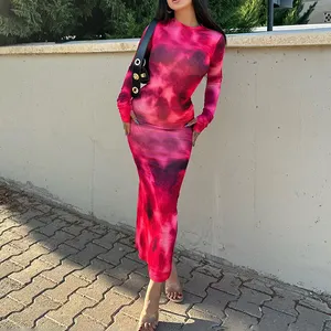 Özel bahar yeni bodycon maxi, elbise bayanlar yeni moda kolsuz baskılı elbiseler/