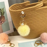 Porte-clés sphérique en résine plastique effet perle avec motif étoiles et lune, couleurs macaron mignonnes - Breloque de sac et porte-clés de voiture, cadeau