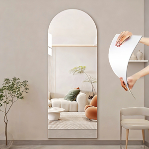 Full Body Self Adhesive Modern Frameless Square Small <strong>Sticky</strong> <strong>Wall</strong> Full Length <strong>Wall</strong> Acrylic <strong>Mirror</strong> Decor <strong>Mirrors</strong> for Living Room - Product Image 2