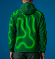 Veste réactive à l'eau, streetwear thermoréactif, bandes réfléchissantes personnalisées qui brillent dans le noir, à capuche, OEM, pour la course à pied, le cyclisme, l'impression sportive