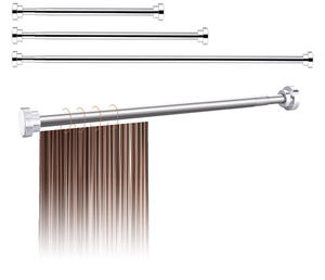 Barra de Ducha Extensible Inteligente de Acero Inoxidable de 40-73 Pulgadas, Antideslizante, Sin Perforación, Ajustable para Baño - Product Image 2