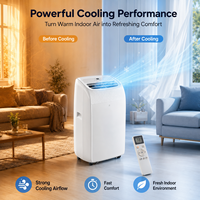 Climatiseur Portable Vertical Refroidissement Uniquement Télécommande USB/Électrique 11 900-20 999 BTU/h Contrôlé par Application pour Maison et Bureau