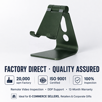 Support de téléphone en aluminium en gros, rotatif à 360°, hauteur réglable, pliable, support de bureau pour appareils de 4 à 10 pouces, antidérapant