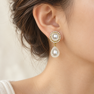 Orecchini Vintage a Goccia con Perle Finte per Donne, Elegante Stile Corte, Gioielli alla Moda - Product Image 2