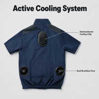 Gilet de refroidissement semi-conducteur 5V avec ventilateur ultra-fin, pour usage extérieur, bandes réfléchissantes, lavable, pour les journées d'été chaudes, logo personnalisé