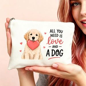 Cadeau sur le thème du Golden Retriever pour maman, filles, voyages, anniversaires, trousse de toilette et de maquillage avec fermeture éclair - Product Image 2