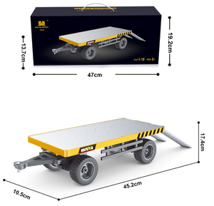 New Huina 1576 1577 1578 Remote control engineering vehicle forklift <b>trailer</b> combination 1:14 14-channel semi-alloy with pallet - Product Image 5