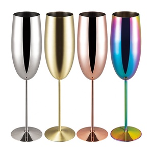 Calici da Vino in Metallo Personalizzati 250ml Flûte da Champagne in Acciaio Inox Bicchieri da Vino Rosso in Rame <span class=keywords><strong>Oro</strong></span> Argento - Product Image 2