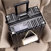 Vente en gros de bagages à roulettes en ABS + PCTrolley sac de voyage à 4 roues avec logo personnalisé valises ABS à la mode avec logo personnalisé