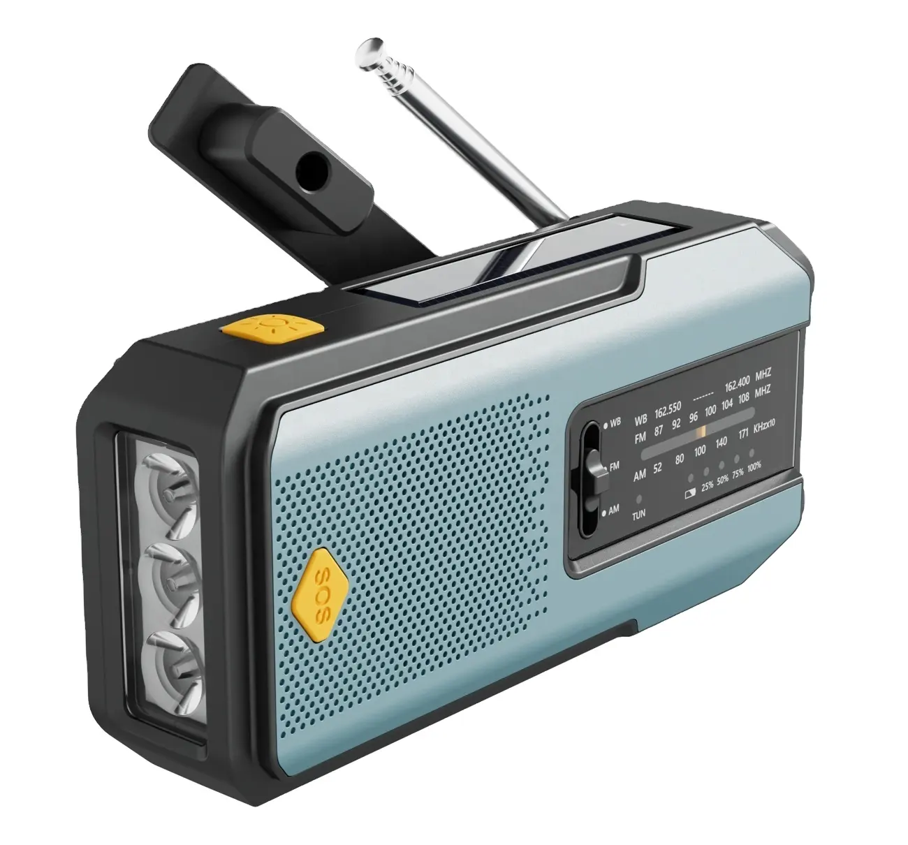 NOUVELLE arrivée Dynamo Radio solaire générateur à manivelle d'urgence extérieure FM AM NOAA Radio avec batterie externe lumière LED