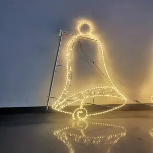 Outdoor 2D Motiv Weihnachts glocken Licht Led Straßen laterne zum Dekorieren von Lichtern