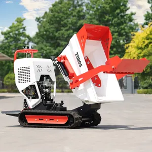 Skid Steer Gasoline Engine Powered 500kg Small Transporter Tracked Mini Crawler Dumper China Small Gasoline Mini Dumper 4x4