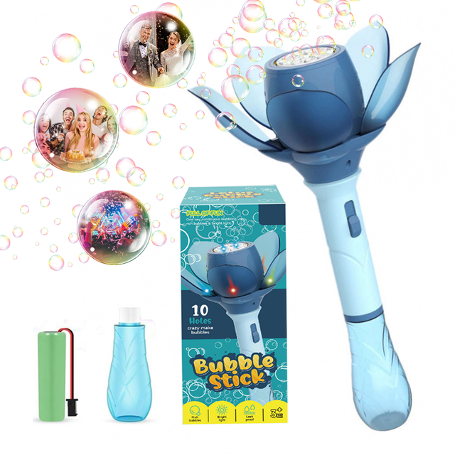 2026 Pistola Burbujas Flower Handheld Electric Bubble Blow Machine 10000+ Bubbles Per Minute With Battery Electric Bubble Wand