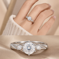 Bague en argent sterling 925 avec moissanite torsadée à six griffes, personnalisable Kirin, certifiée luxe, ajustable, OEM ODM