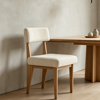 Chaise de salle à manger en bois massif de style moderne et simple, avec revêtement en tissu zèbre, idéale pour restaurant, café ou banquet.
