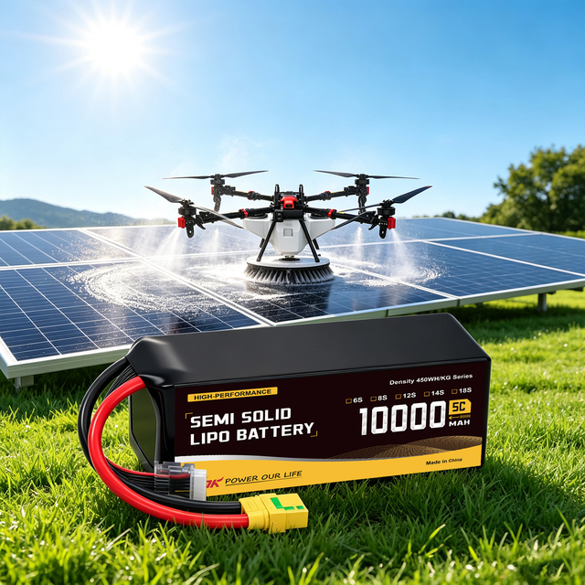 450Wh/kg LiPo Drone Battery Pack 5000 7300 10000mAh Semi Solid State Battery 6S 8S 12S 14S for FPV Drones and Cleaning Drone