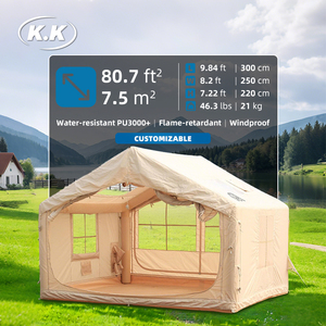 Kawagebo Kamp (KK) 10' X 8' Gonflable 7.5 ㎡   Tente de camping familiale de luxe, tente de glamping en Oxford 420D - Product Image 1